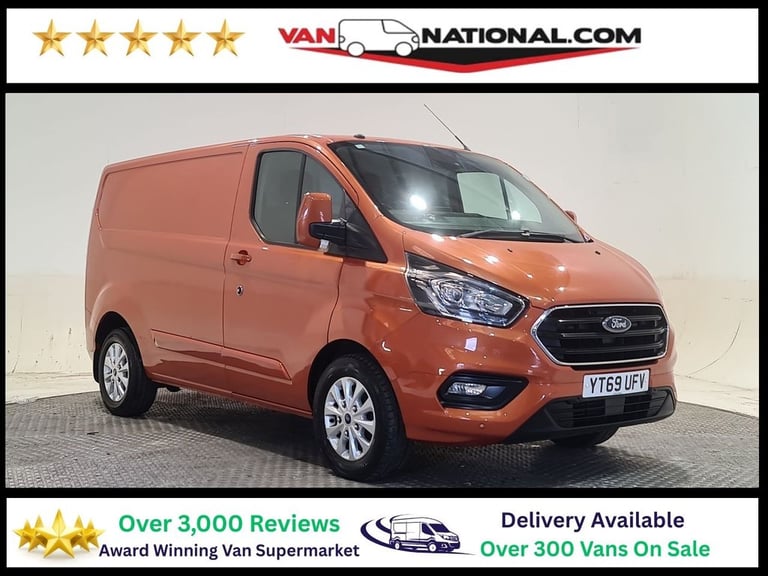 ORANGE FORD TRANSIT CUSTOM 2.0 280 ECOBLUE LIMITED PANEL VAN 5DR L1 H1 EURO 6 1