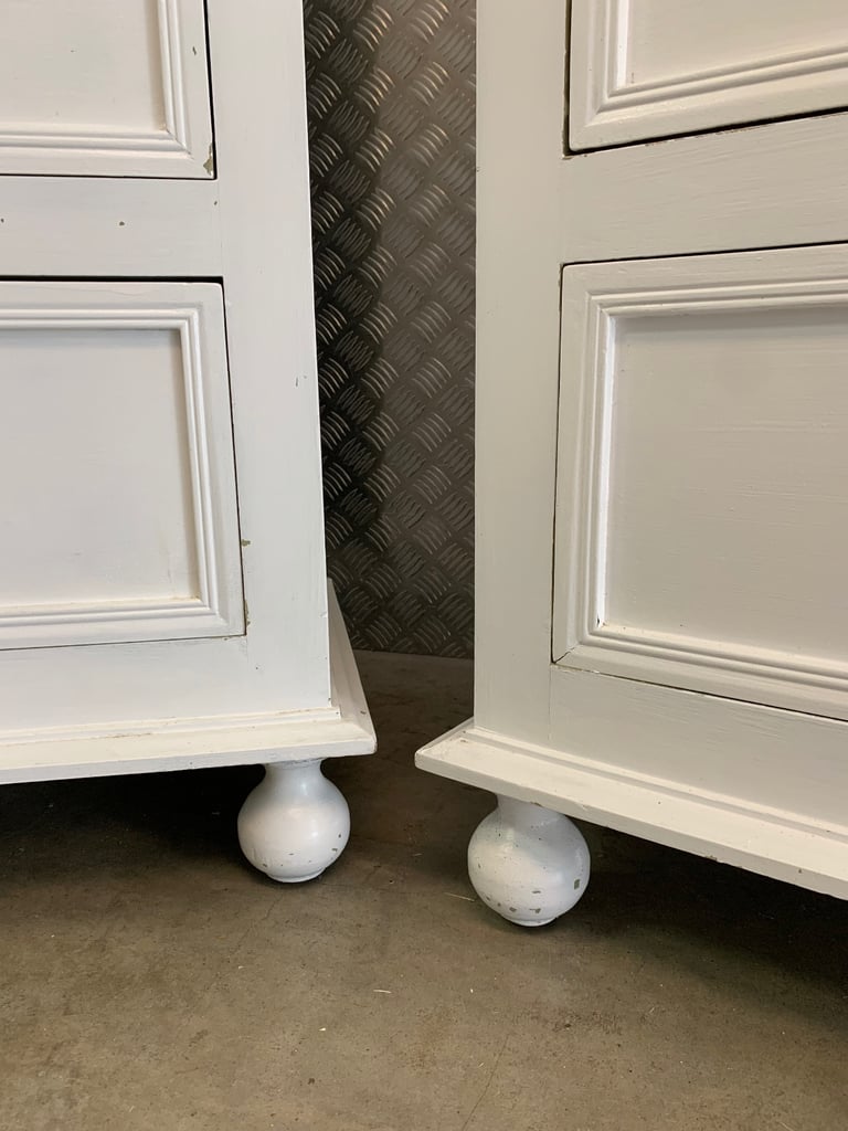 Oka Freestanding White Chest Of Drawers ( Pair )
