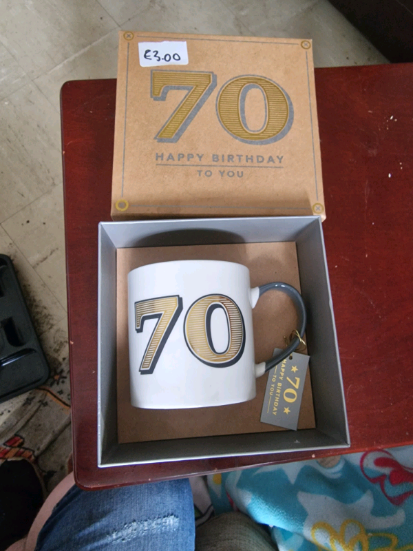 70th birthday mug
