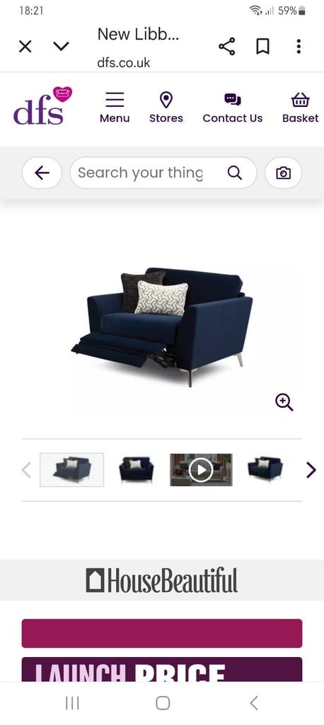 DFS Large love seat / snuggle electric relaxer