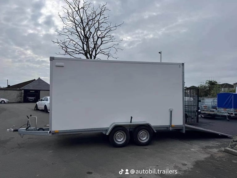 image for Brand New Twin Axle Box Trailer 400cm x 200cm x 190cm With Lockable Ramp Door 2700KG