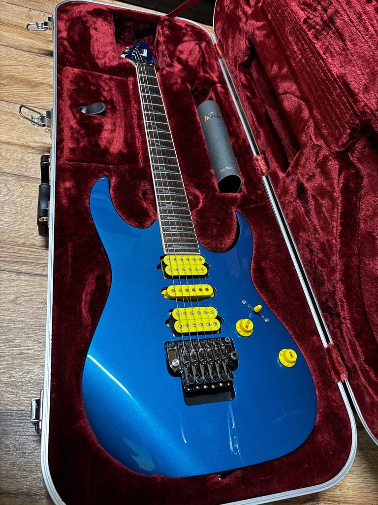 Ibanez RG3570Z Laser Blue, Japanese made Prestige model, Dimarzio Pickups.