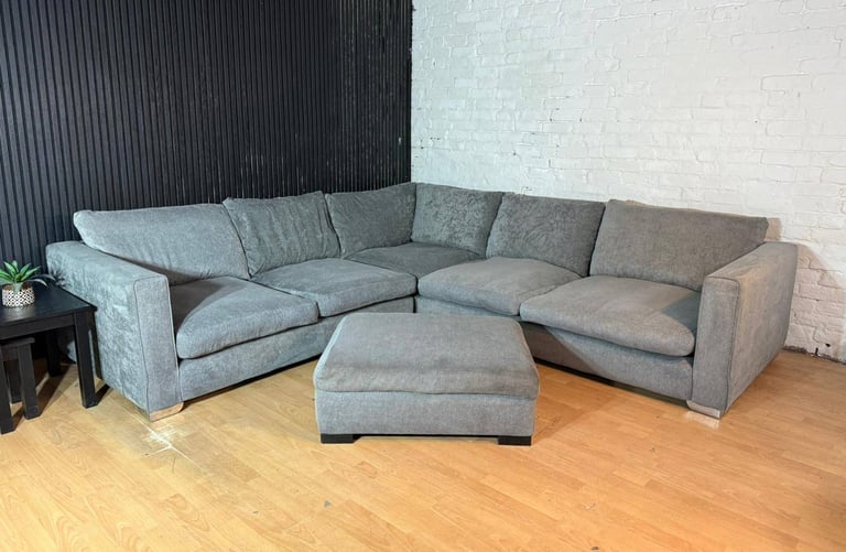 image for New Stock! HIGH STREET BRAND Large Sofology Corner Sofa with Footstool