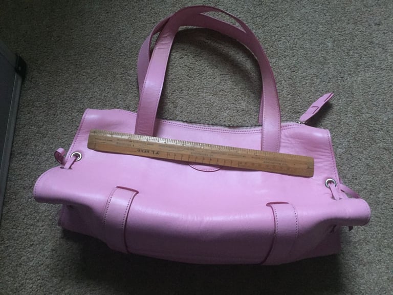 BRAND NEW large baby pink leather handbag by Prego