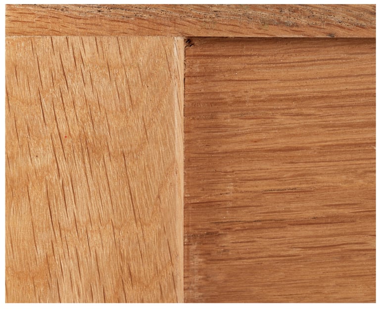 Square Solid Wood & Glass End Table