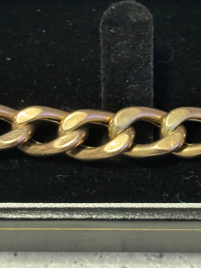 9ct Gold Cuban Bracelet (30.31g) men's or ladies