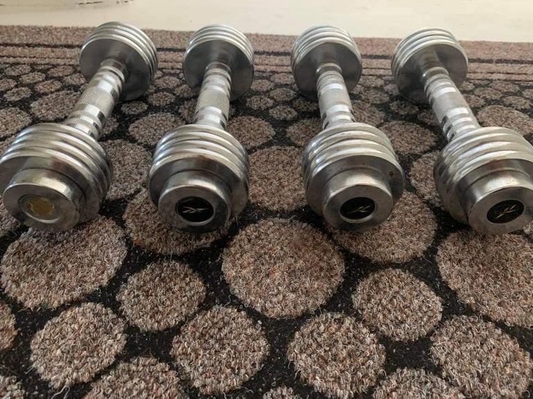 Reebok 12kg 4 Chrome Dumbbells 3Kg each one