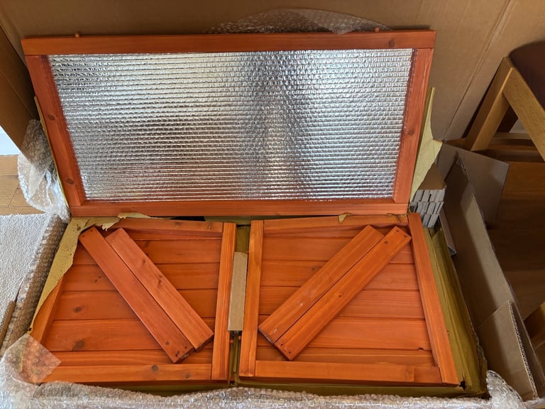Brand new cat shelter box ready to assemble