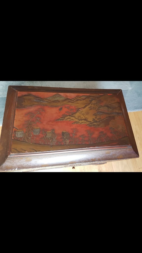 Antique Japanese Makie Lacquer Box C1880 MEIJI PERIOD