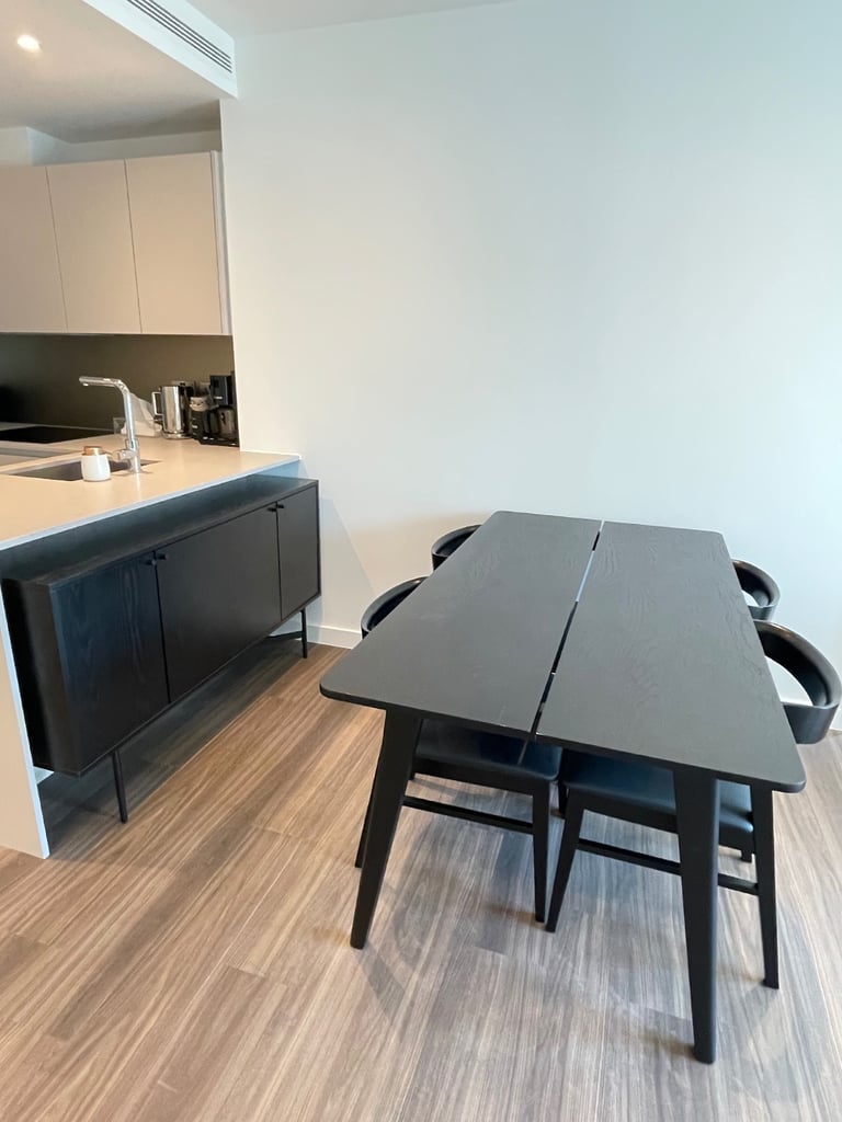 Habitat Nel Wood Veneer 4–6 Seater Dining Table - Black
