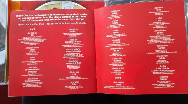  2 CDs - RADIO CAROLINE - THE BOAT THAT ROCKED SOUNDTRACK, 36 GREATEST SONGS FROM THIS ICONIC TIME