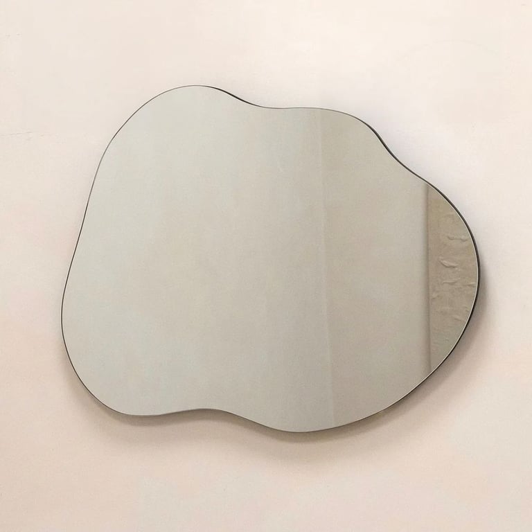 image for William Wood Edge - Frameless Irregular Pond Mirror 103cm x 80cm