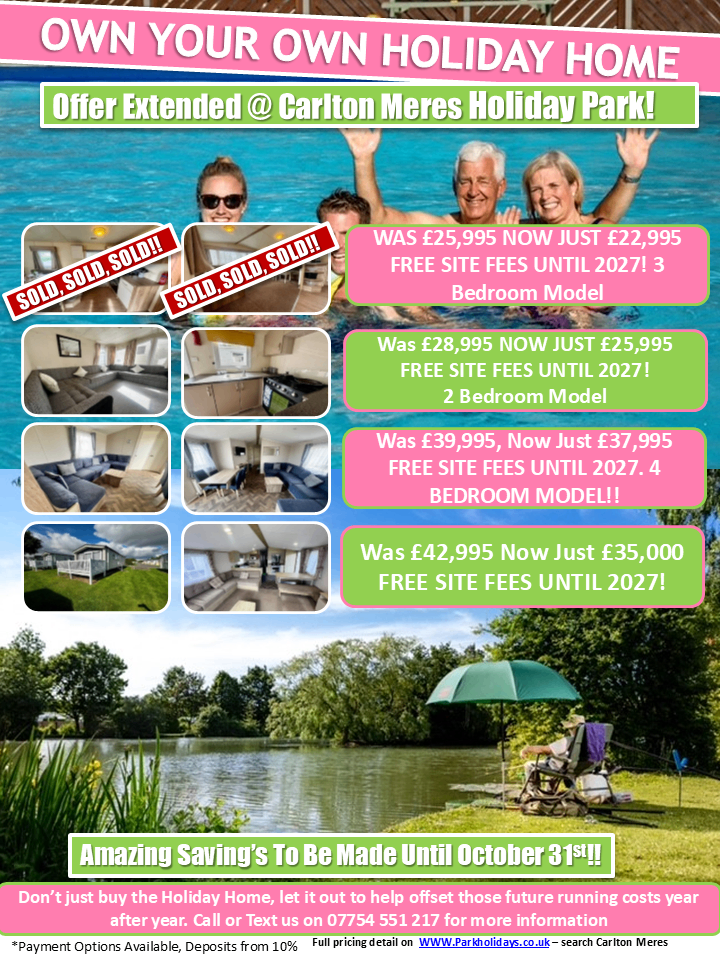 Bargain Caravans For Sale at Carlton Meres Holiday Park 