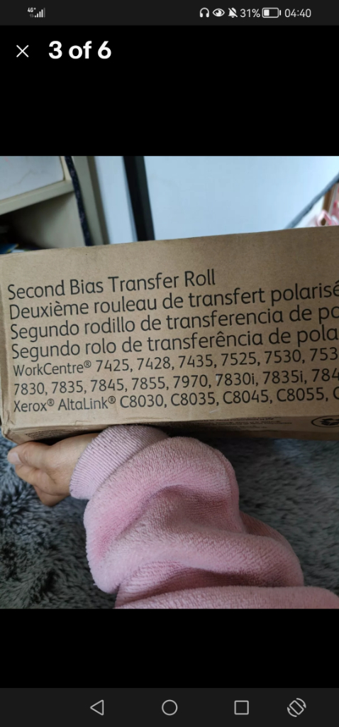 Xerox second bias transfer roll new 008R13064