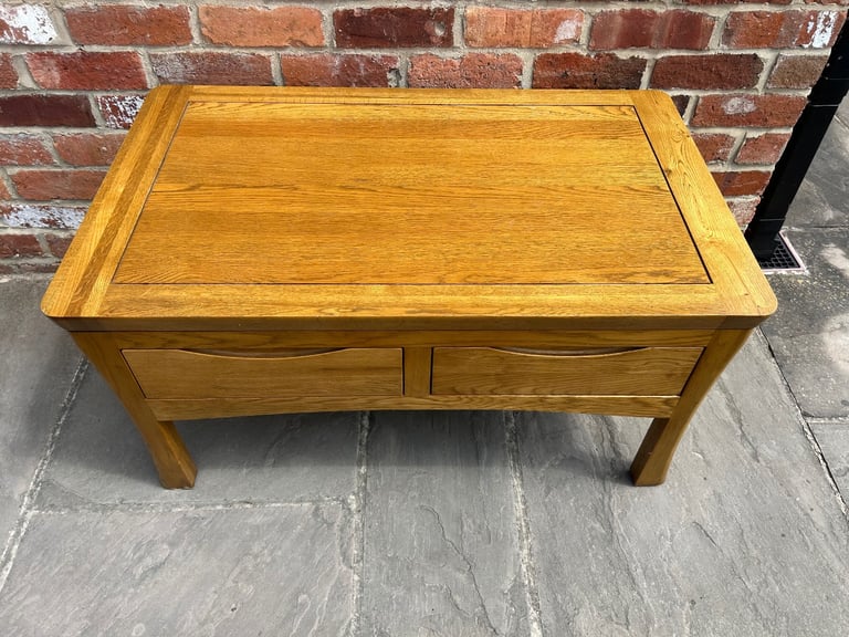 Rustic Solid Oak (Double-Sided) Coffee Table - Great Condition 