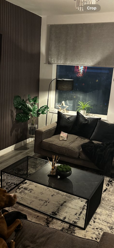 image for Black curved floor lamp