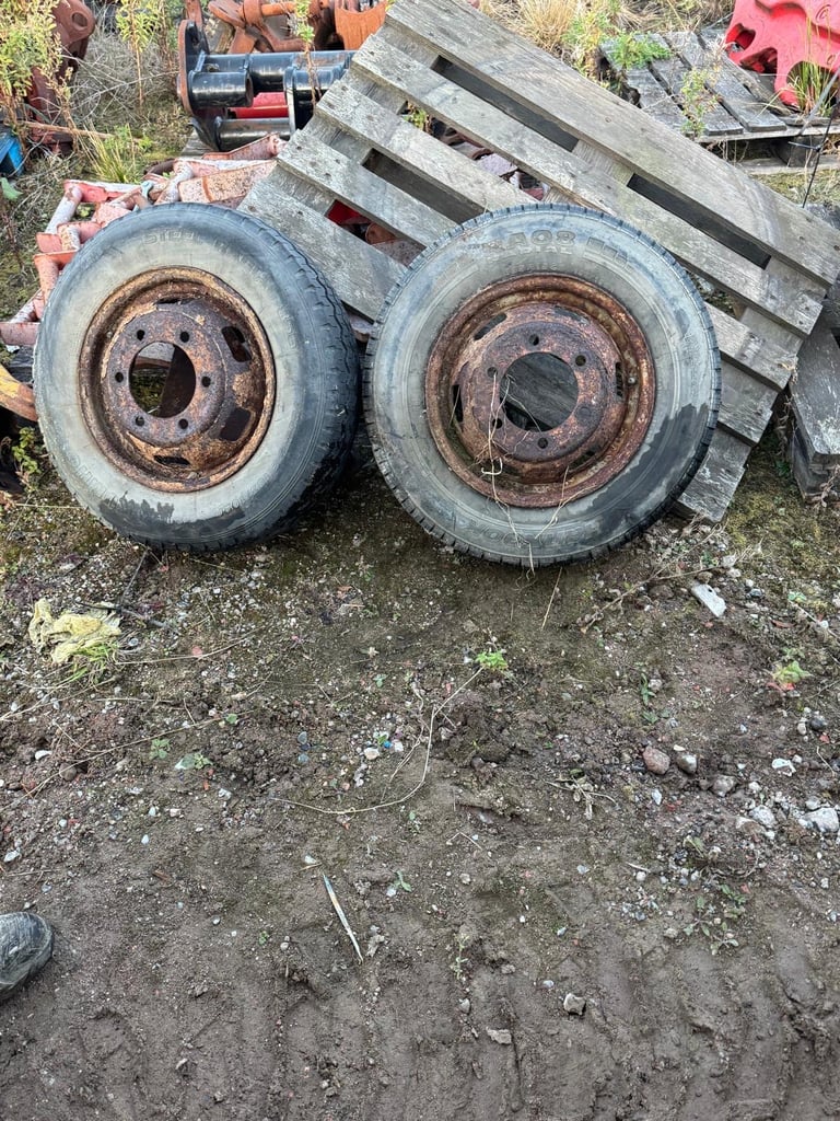 image for 2 x Wheels and Tyres for “Smiley Face” Ford Transit Model 1994-2000