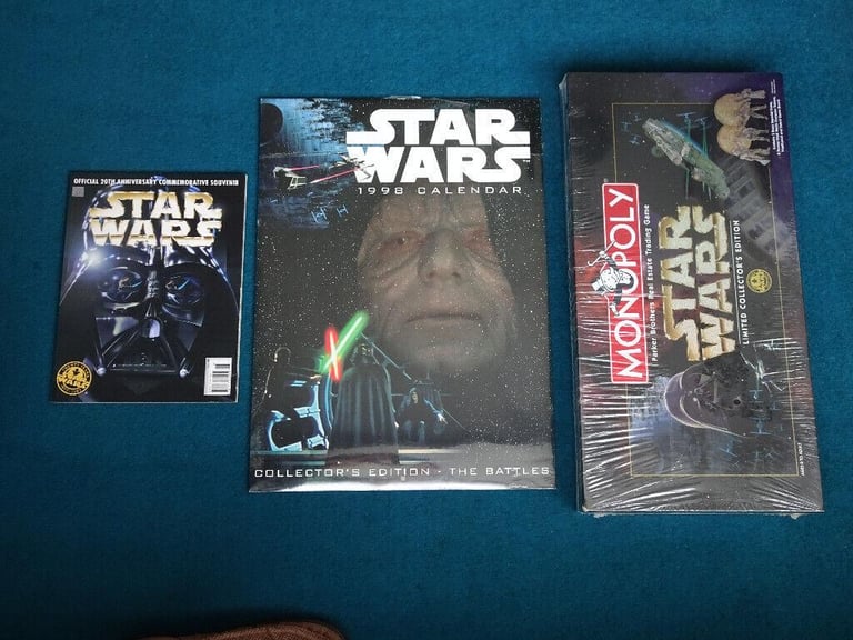 image for Star Wars 20th Anniversary -1997/1998 - Monopoly/Calendar/Souvenier Magazine - SEALED