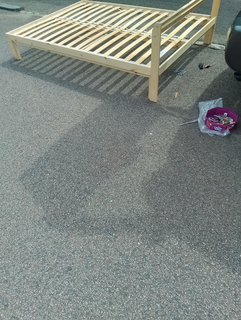 Brand new solid wood double bed 