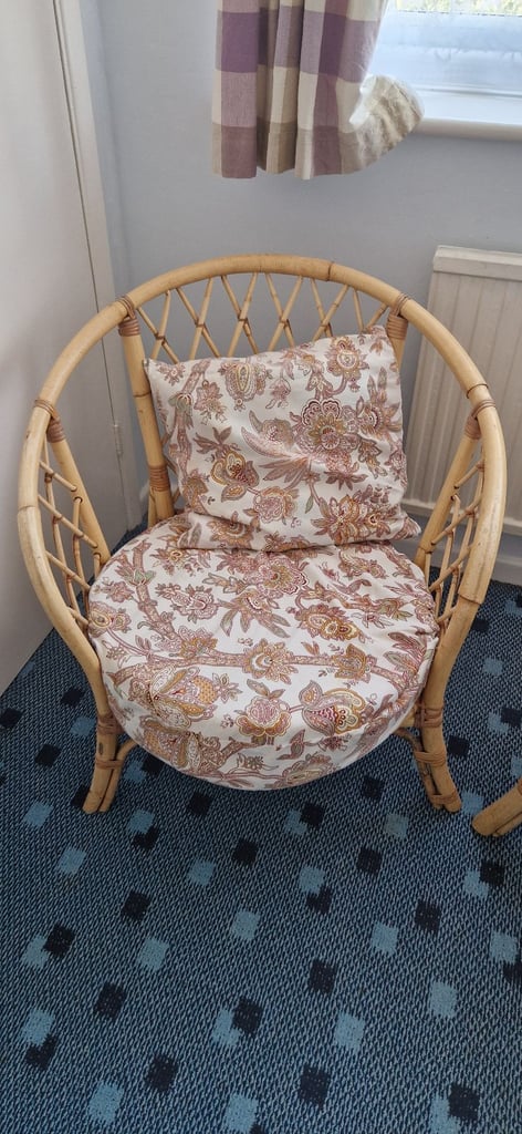 Vintage Rattan Bamboo Tub Chair, Armchair Seat ...