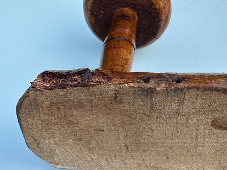 VINTAGE FRENCH FAUX BAMBOO COAT RACK, COAT HOOKS, HAT RACK, FOUR HOOK - L51.5cm - WILL POST!