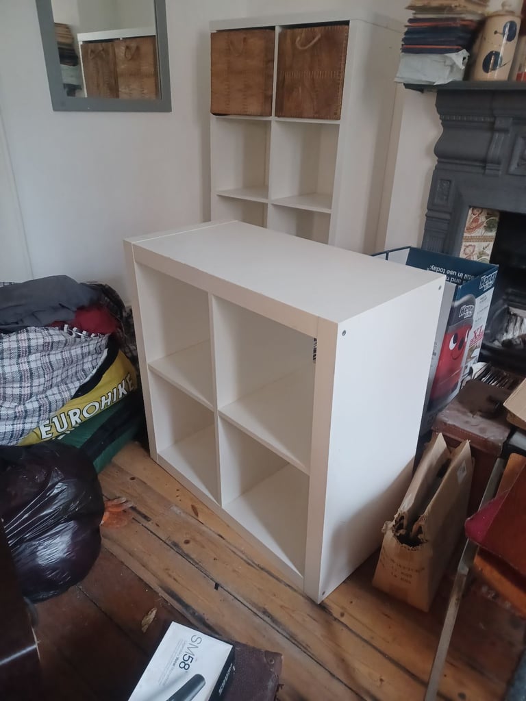 image for iKEA white storage unit 2 x 2 cube