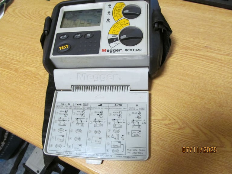 image for Megger RCDT320 electrical tester, no leads.