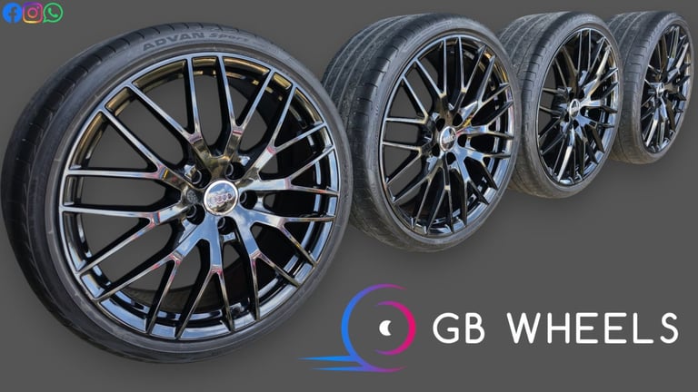 Genuine Audi TTRS Forged 20" Alloy Wheels TTS TT 8S0601025S Piano Black