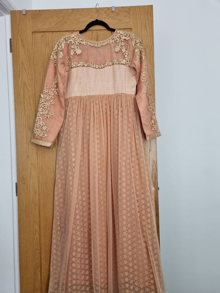 Asian Pakistani Wedding Party Long Maxi Dress New 