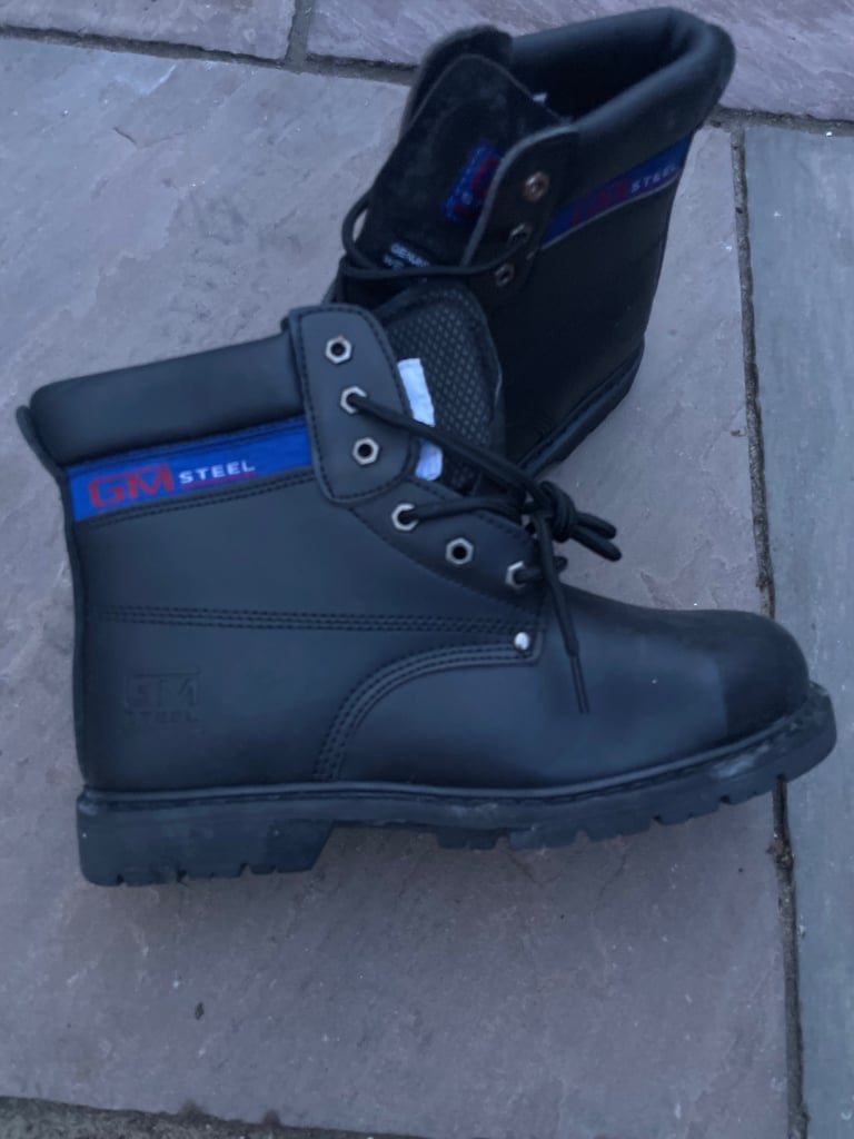 Steel toe cap work boots