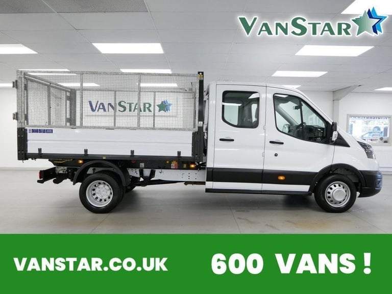 image for 73 FORD TRANSIT 350 RWD 2.0 EBL 130 BHP L3 LONG CREWCAB 7 SEATER CAGED TIPPER