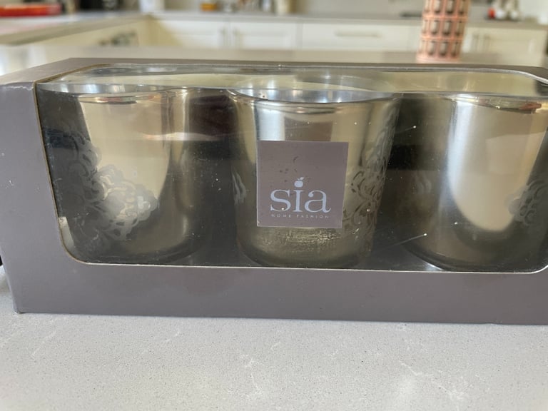 Sia Home Fashion Sia Tea Light Holders gold/ champagne Set of 3