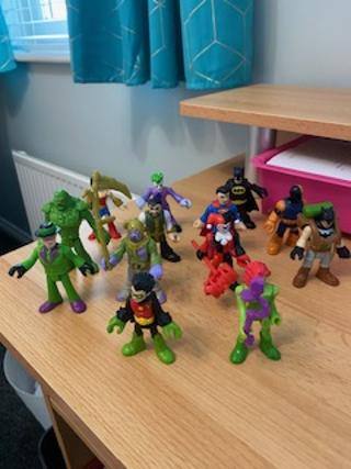  Imaginext DC Marvel Superhero Inc Batman Figures Bundle Collection (Can be sold separately)