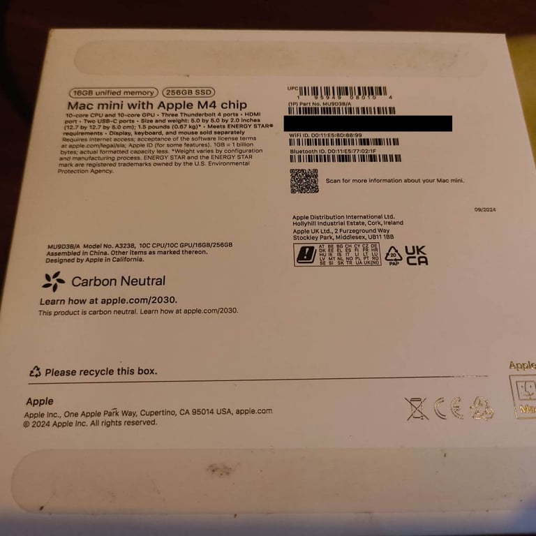 Apple Mac mini M4 – 16GB / 256GB – Boxed – Warranty to Nov 2025