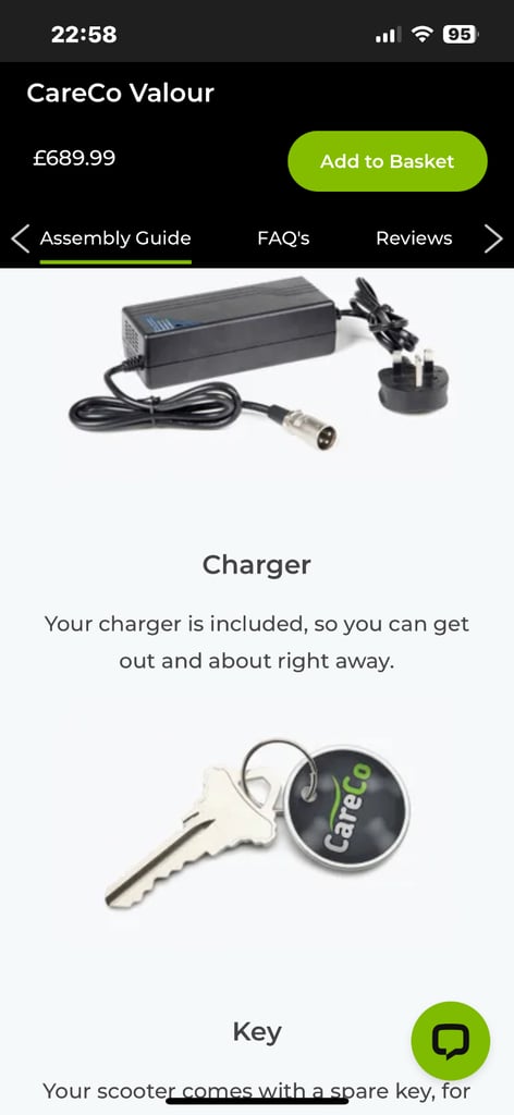 Careco valour mobility scooter cancer research 