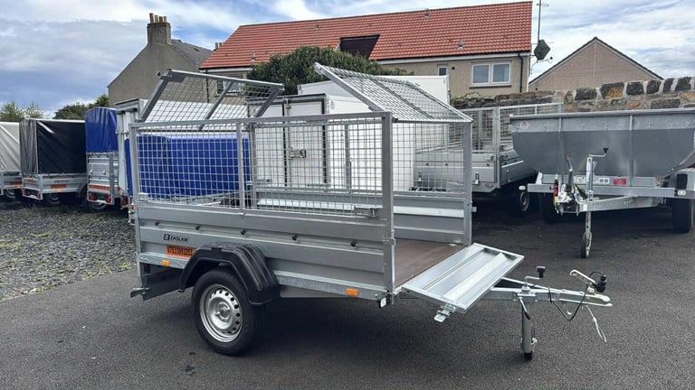 Brand new Zaslaw 205SU 7ft x 4ft single axle tipping trailer with 60cm mesh