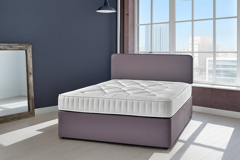 Modern Divan Bed with Storage Drawers and Mattress – UK Home Delivery Available