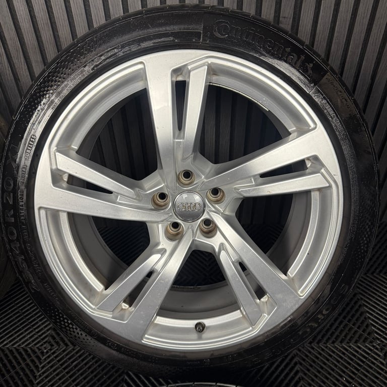 20'' GENUINE AUDI A7 S LINE 5 DOUBLE SPLIT SPOKE A8 ALLOY WHEELS ALLOYS TYRES