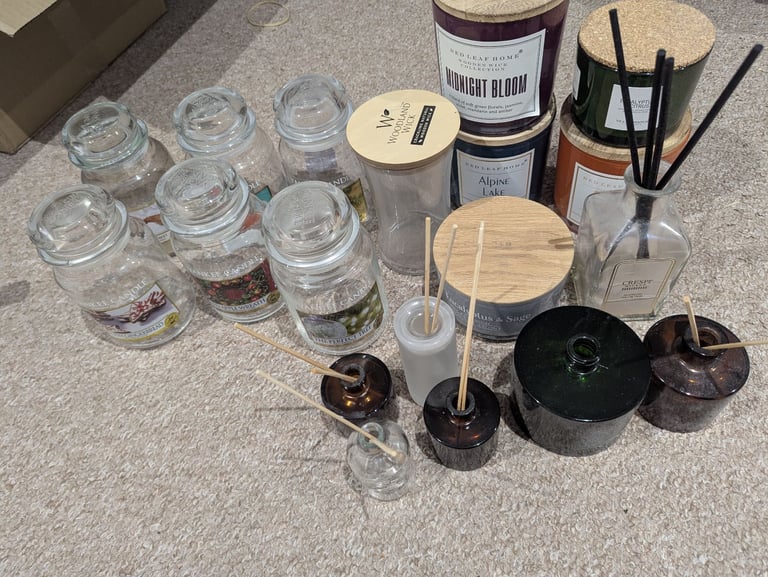 Empty candle and diffuser jars
