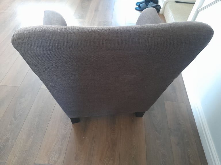 Large Ikea EKENAS Dark Brown Fabric Armchair . 