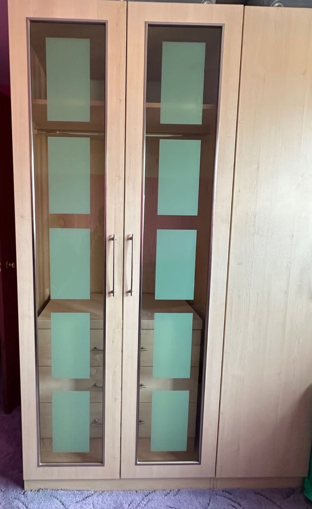 Bedroom Wardrobes, wall cabinets and drawer unit.