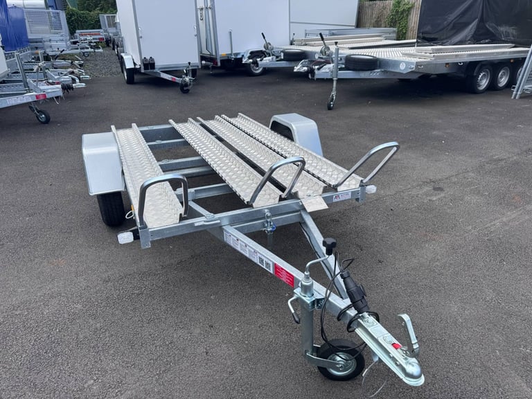 Brand New 2.5m x 1,32m Single Axle Motorbike Trailer 750KG