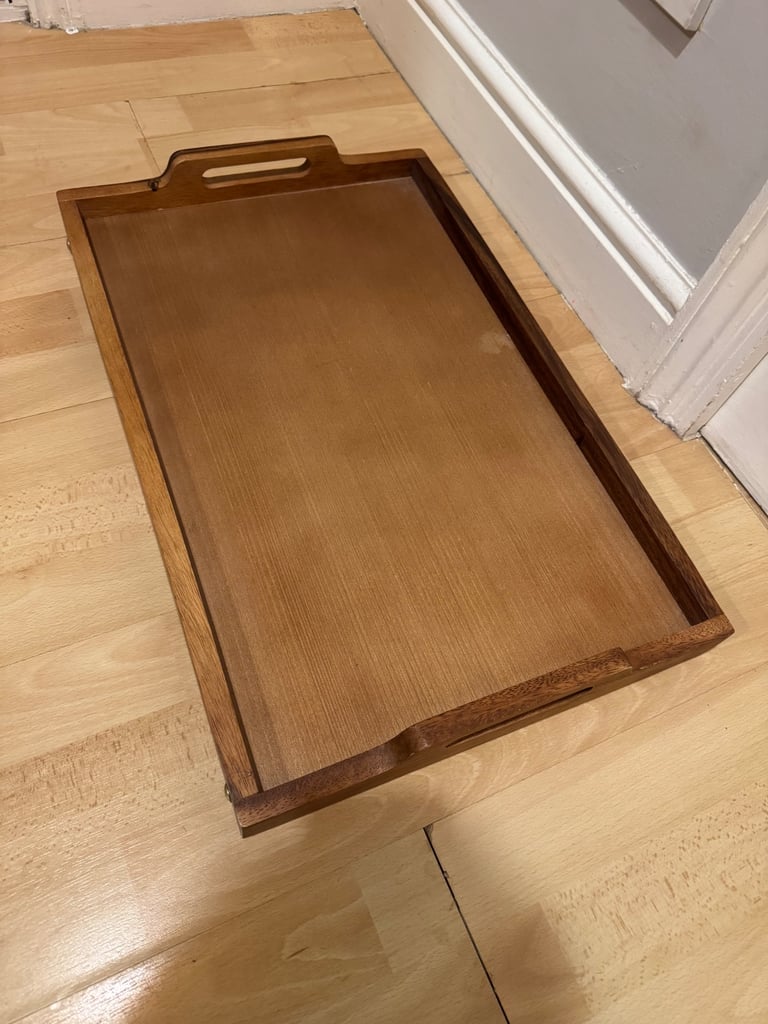 Mid century bed serving table 