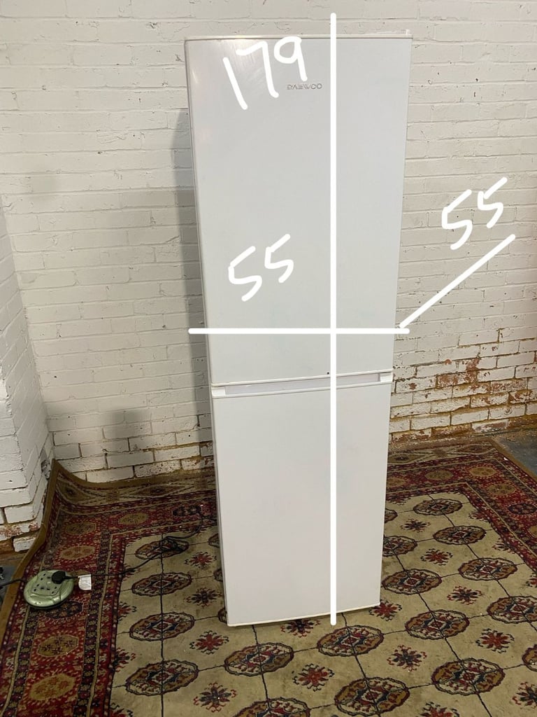 image for FREE DELIVERY White Daewoo Slim Fridge & Freezer For Sale Frost Free 50/50 Works 