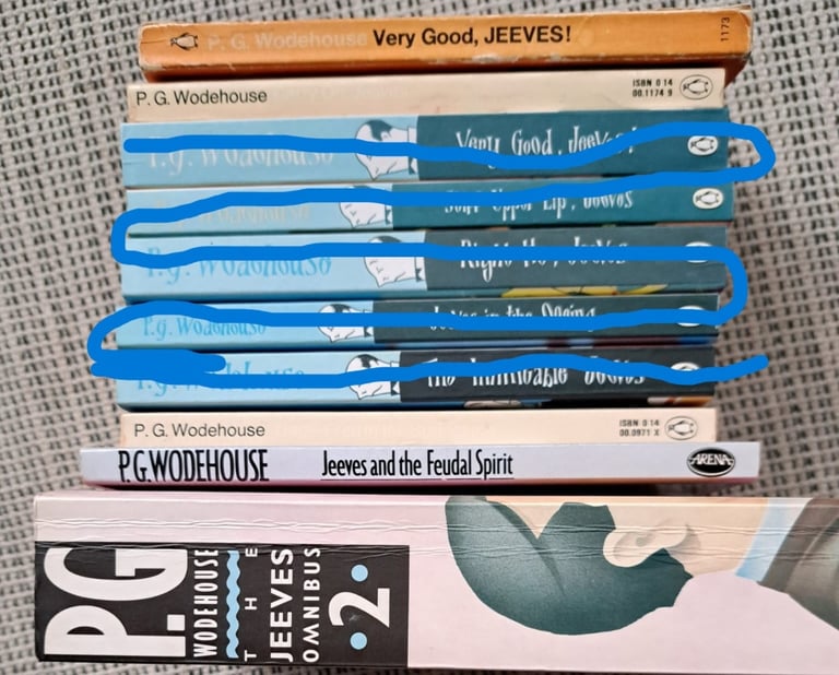 image for Jeeves, Wodehouse paperback books. From £3 priced individually - price in the photo