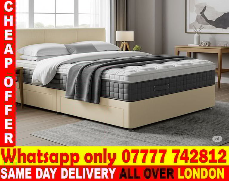 image for -BED AND MATTRESS, SINGLE - DOUBLE  SMALL -  DOUBLE (RRE)