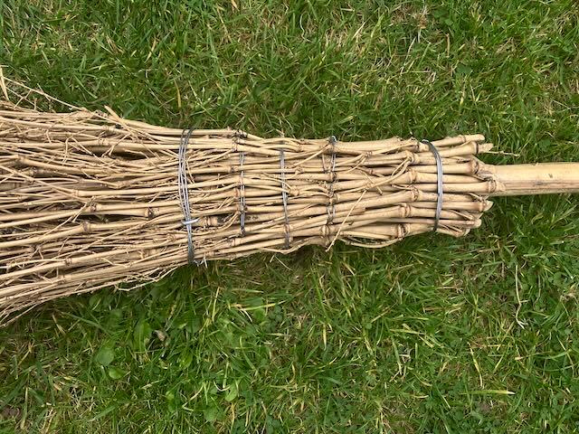 Witch's besom broom - Halloween prop or practical leaf sweeping