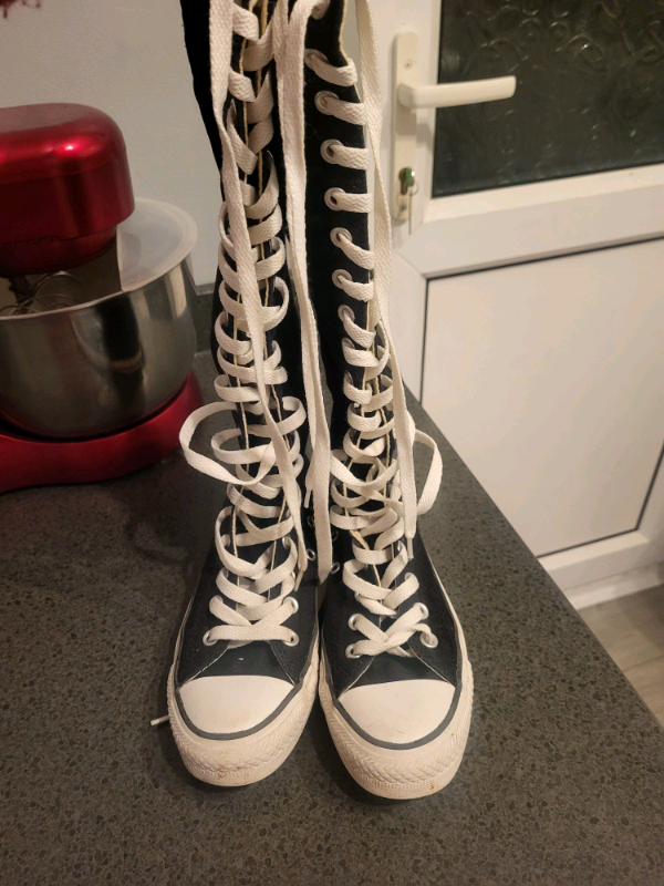 Size 4 knee high converse trainers | in Plymouth, Devon | Gumtree