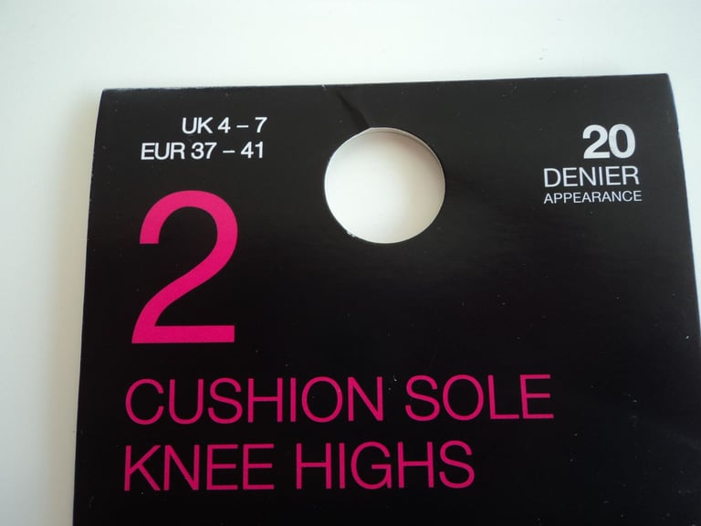 image for Brand new 2 pairs of cushion sole knee highs.