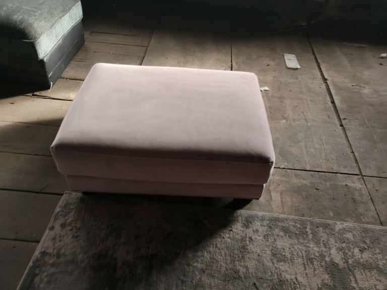 image for Ex display lounge & co light pink footstool only 79